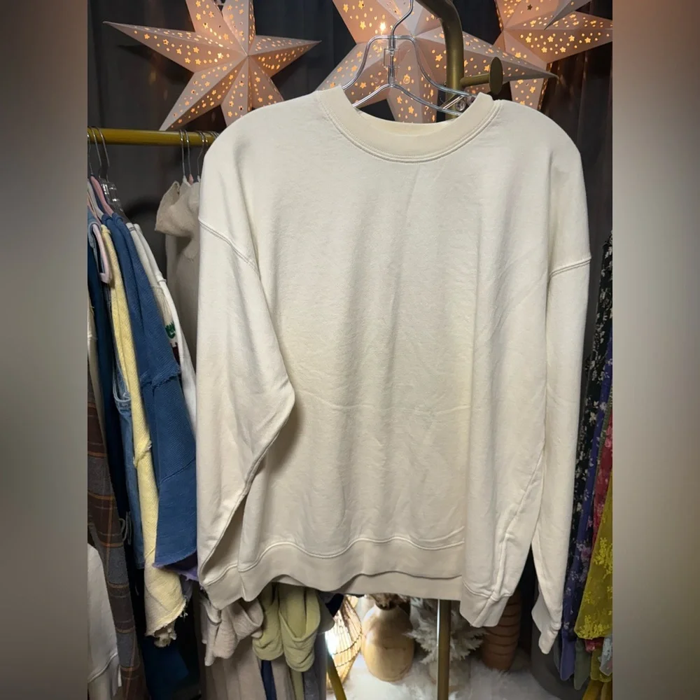 Tricia Fix x Free People Indigo Patchwork Butterfly Crewneck Sweatshirt NWOT - Picture 5 of 8
